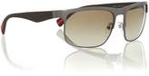 Thumbnail for your product : Prada Linea Rossa Rubber Rectangle Sunglasses