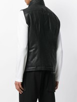 Thumbnail for your product : Rick Owens Asymmetric Sleeveless Leather Jacket