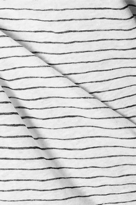 Majestic Striped Linen Top