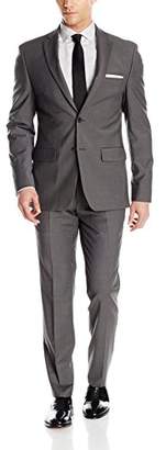 DKNY Men's Two Button Slim Fit Stretch Suit