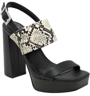 black platform dress sandals