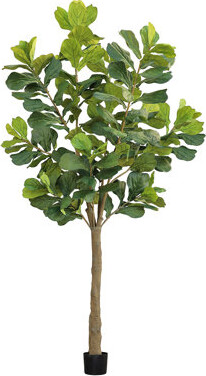 10ft Artificial Fiddle Leaf Fig Tree In Black Pot