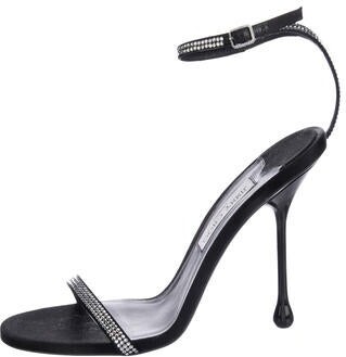 Jimmy Choo Suede Crystal Embellishments Sandals