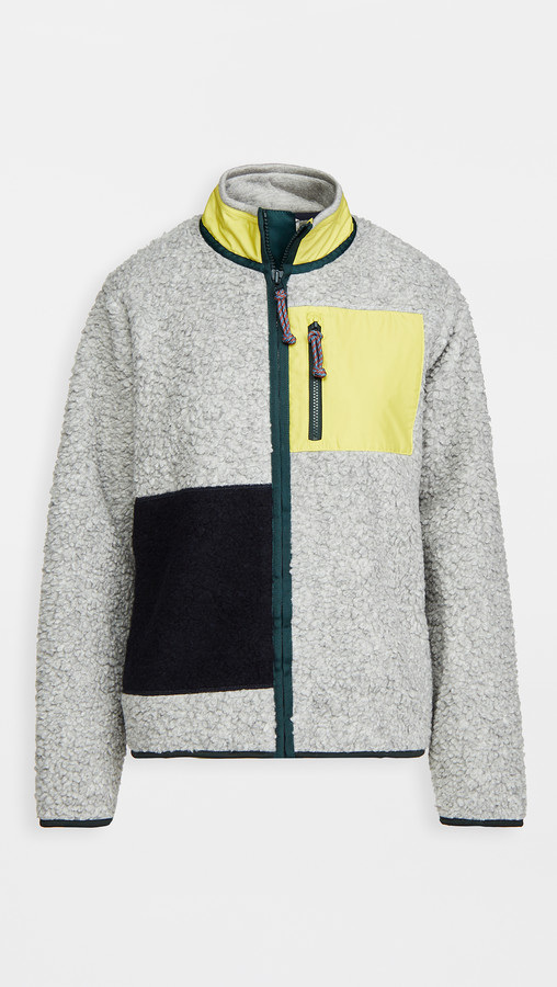 Tory Sport Sherpa Fleece Colorblock Jacket ShopStyle