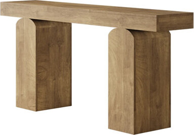August Grove Rustic Mdf Console Table Large Farmhouse Style For Living Rooms