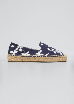 navy floral shoes