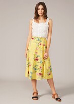 Thumbnail for your product : Phase Eight Louma Floral Cotton Midi Skirt