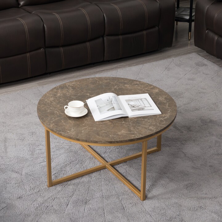 Tiramisubest Cross Legs Glass Coffee Table with Metal Base ShopStyle