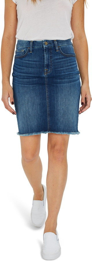 womens denim pencil skirt