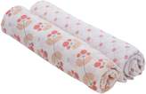 Thumbnail for your product : Bebe au Lait 2-Pack Muslin Swaddle Blankets in Dewberry/Lattice
