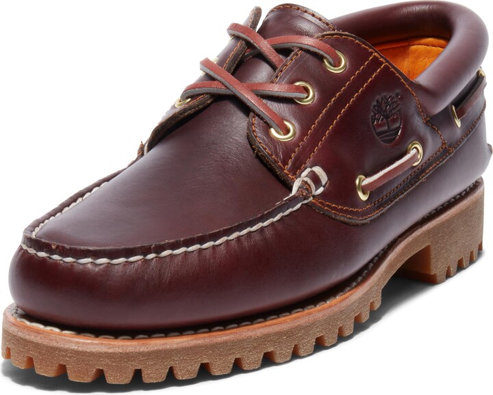 Timberland Men's Authentic 3-Eye Lug Handsewn Boat Shoe