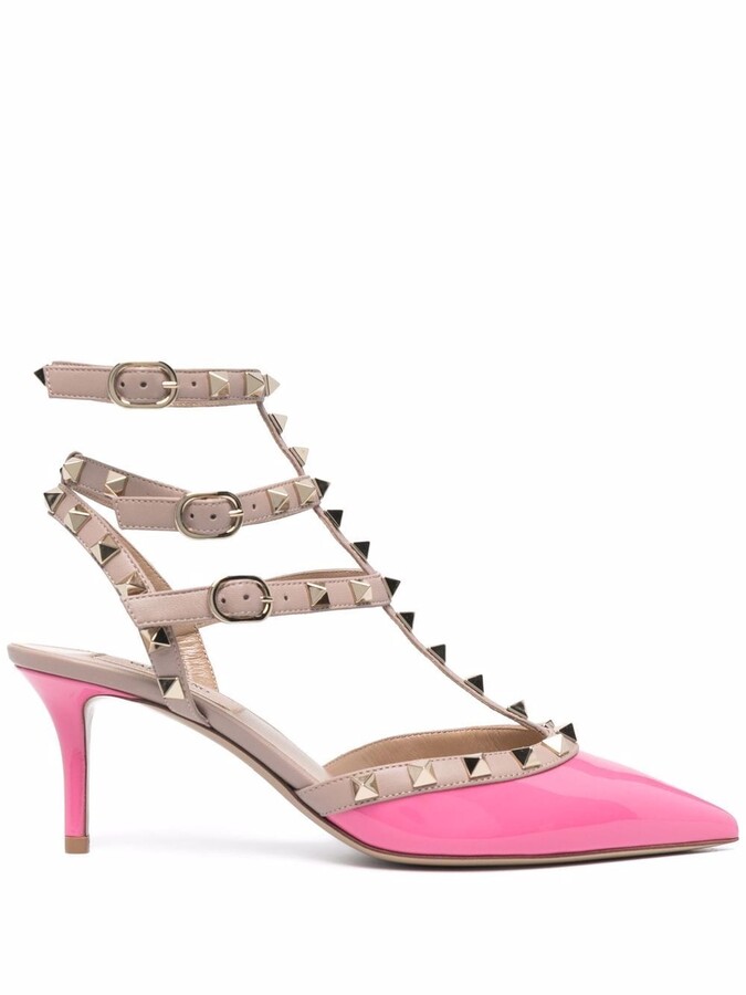 Pink Valentino Rockstud Heels | ShopStyle