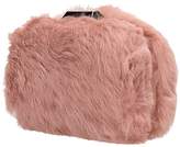 Thumbnail for your product : Lola Cruz Rigid Clutch Bag With Pink Fur