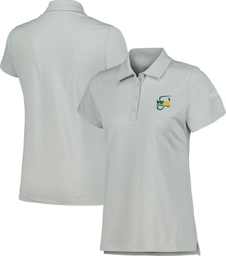 Columbia Women's Gray Wm Phoenix Open Birdie Omni-Wick Polo Shirt