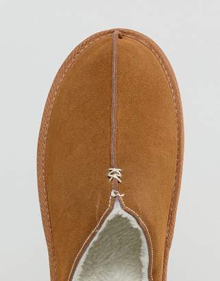 Dunlop Slip On Suede Slippers