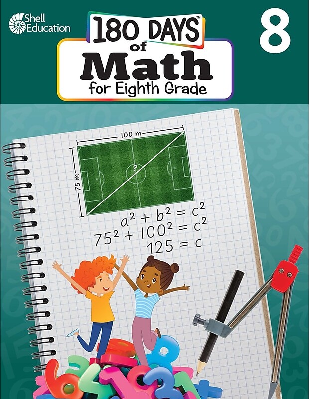 Shell Education 180 Days of Math for Eighth Grade Workbook