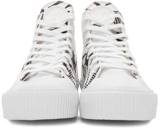 McQ White and Black Plimsoll Platform High Sneakers