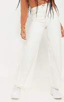 Thumbnail for your product : PrettyLittleThing Ecru Extreme Wide Leg Jeans