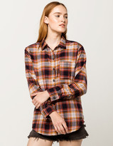 Thumbnail for your product : Full Tilt Boyfriend Rust Womens Flannel Shirt