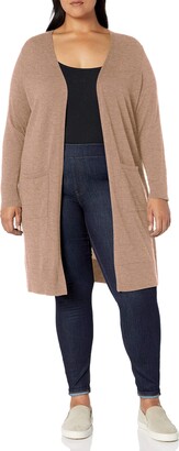 Amazon Essentials Women's Plus Size Lightweight Longer Length Cardigan  Sweater - ShopStyle