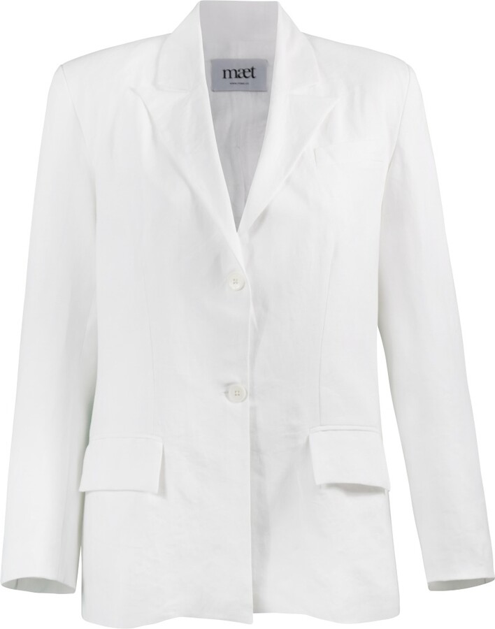 MAET Terfil Linen Jacket White ShopStyle