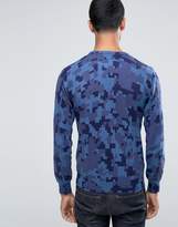 Thumbnail for your product : Le Breve Crew Camo Knitwear Sweater
