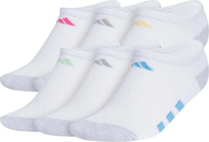 adidas Athletic Cushioned Kids' No Show Socks 6 Pack