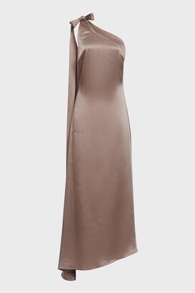 Reiss One Shoulder Asymmetric Maxi Dress