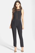 Thumbnail for your product : CREAM AND SUGAR Mesh Inset Jumpsuit