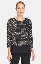Thumbnail for your product : Lafayette 148 New York 'Reese' Print Stretch Wool Blouse