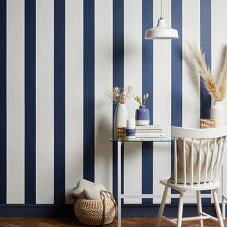 Blue Striped Wallpaper | Shop The Largest Collection | ShopStyle UK