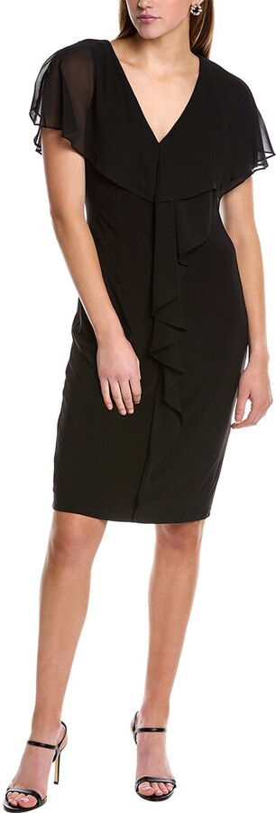 Adrianna Papell Knit Crochet Trim Dress Vestido De Fiesta