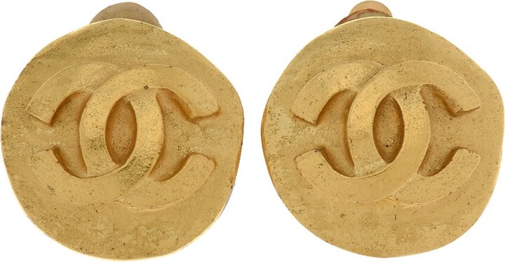 Chanel Gold CC Large Hair Clip at 1stDibs