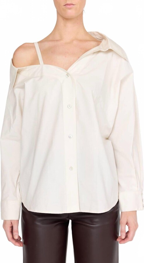 CHRISTY LYNN Dasha Long Sleeve Top In Ecru