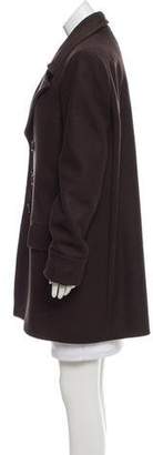 Balenciaga Double-Breasted Wool Coat Brown Double-Breasted Wool Coat