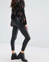 Thumbnail for your product : Glamorous Skinny Faux Leather Pants With Boho Lace Up Sides