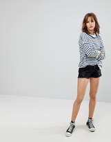 Thumbnail for your product : Blend She Lola PU Striped Sweater