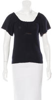 Thumbnail for your product : Prada Short Sleeve Scoop Neck Top