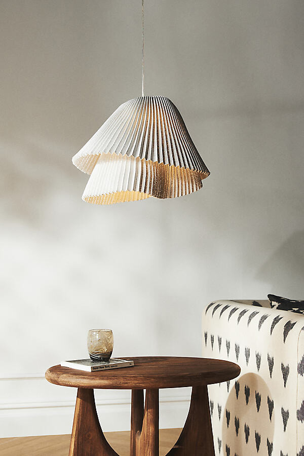 Tempo Vivace Pleated Metal Pendant