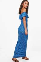 Thumbnail for your product : boohoo Tall Kace Paisley Off The Shoulder Maxi Dress