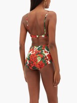 Thumbnail for your product : Dolce & Gabbana Portofino Floral-print High-rise Bikini Briefs - Red Print