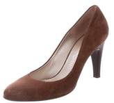 Thumbnail for your product : Ferragamo Suede Round-Toe Pumps