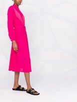 Thumbnail for your product : Forte Forte Fringed Tie-Waist Shirt Dress