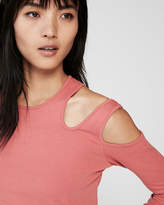Thumbnail for your product : Express Fitted Cut-Out Shoulder Tee