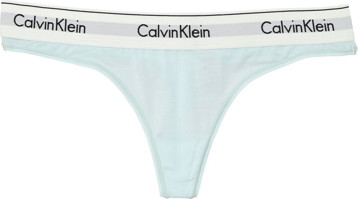 Calvin Klein Curve Modern Cotton high waist thong in blue