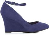 Thumbnail for your product : New Look Wide Fit Purple Pointed Ankle Strap Wedges