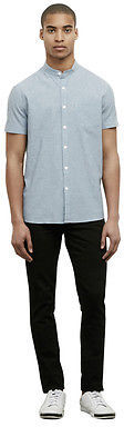 Kenneth Cole Short Sleeve Mandarin Collar Shirt