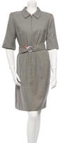 Thumbnail for your product : Akris Belted Houndstooth Dress