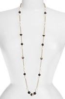 Thumbnail for your product : Anne Klein Wood & Glass Pearl Long Station Necklace