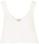 Thumbnail for your product : Le Kasha Tebes Cropped Linen Top - White